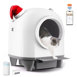 自动猫砂盆生产厂家-大容量除臭APP控制多猫适用