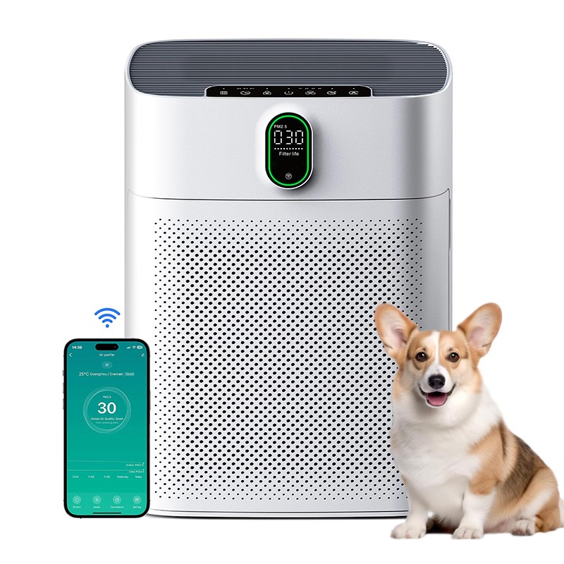 Pet Air Purifier Supplier - OEM Wi-Fi Odor Control PM2.5 Monitor HEPA Filter