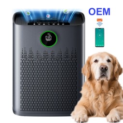 宠物空气净化器生产厂家- WiFi异味控制PM2.5监测HEPA滤尘
