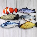 宠物跳动鱼供应商-猫薄荷踢腿扭动互动小猫玩具