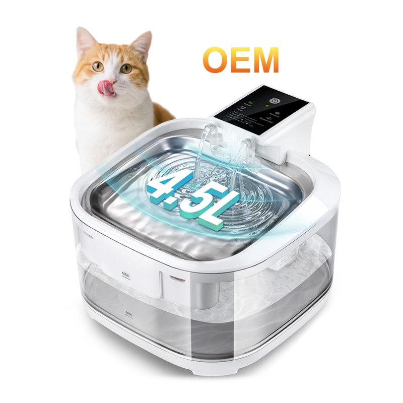 Wireless Cat Water Fountain Manufacturer - 4.5L Automatic Quiet Cordless Pet Dispenser