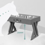 Raised Dog Bowl Supplier - Portable PP Stainless Steel Adjustable Feeder Height