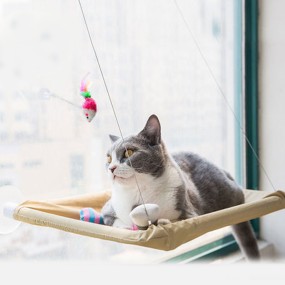 Cat Window Bed Factory - Window-mounted Sunny Hammock Perch No Screws Suction