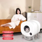 自动猫砂盆生产厂家-智能APP控制76L大空间自清洁OEM定制