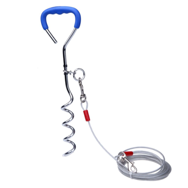 Dog Tie Out Stake Factory - Heavy Duty Camping Garden Ground Anchor Steel Wire