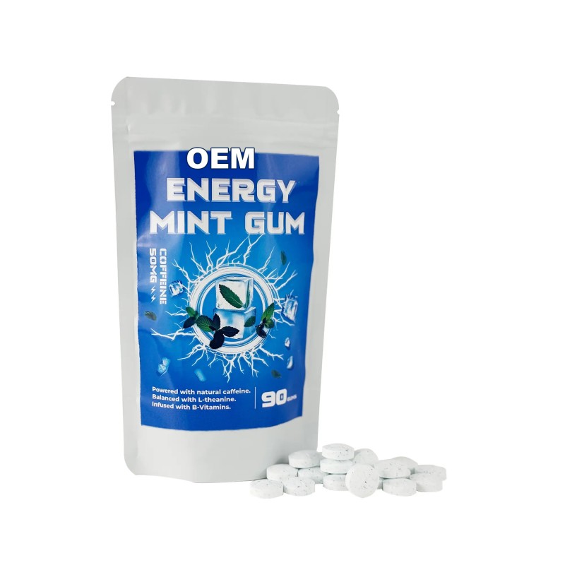 Energy Mint Gum Manufacturer - Custom Vitamin B12 Nootropic