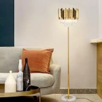 Marble Floor Lamp Supplier - Stainless Steel Crystal Luxury Living