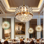 LED Chandelier Factory - Crystal Dandelion Art Decor Hanging Lamp