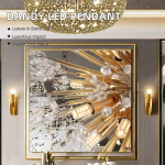 LED Chandelier Factory - Crystal Dandelion Art Decor Hanging Lamp