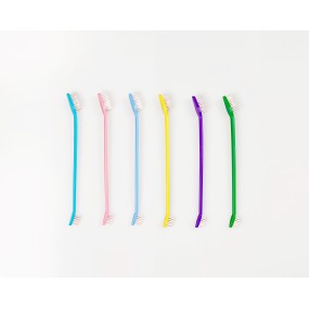 Pet Toothbrush Manufacturer - Dual-end Design Multiple Colors Packings