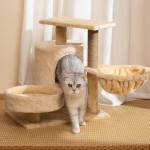 Cat Tower Supplier - Modern Wood Gray Multi-level Scratcher