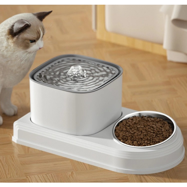 Automatic Pet Water Dispenser Manufacturer - 2-in-1 Fountain Food Bowl 3L Travel