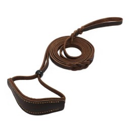 Leather Dog Leash Factory - Personalized Braided Cow Hide Padded Collar