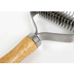 Pet Grooming Comb Supplier - Wooden Handle Large Dog Hair Brush Rake Comb