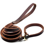 Leather Dog Leash Factory - Personalized Braided Cow Hide Padded Collar