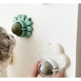 Catnip Wall Toy Manufacturer - Paw-Shaped Ball Licking Teeth Cleaning Interactive