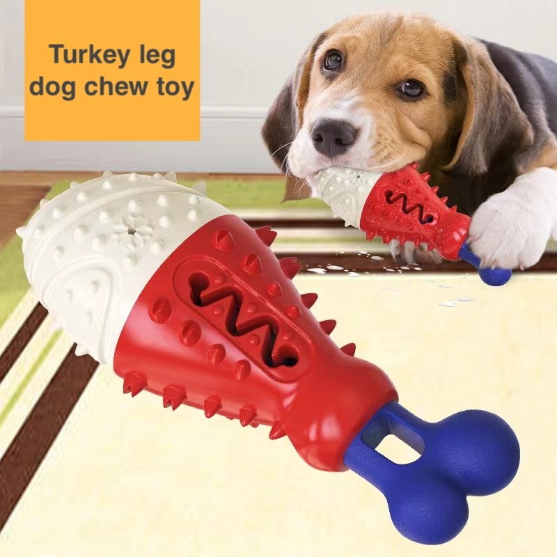 Dog Chew Toy Manufacturer - Turkey Leg Shaped TPR Teeth Grinding Sustainable