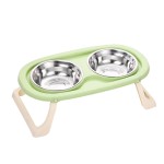 Foldable Dog Bowl Supplier - Double Bowl Anti-Knock Neck Protection Colorful
