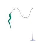 Cat Teasing Stick Supplier - Suction Cup Feather Bell Long Stick Anti-bite