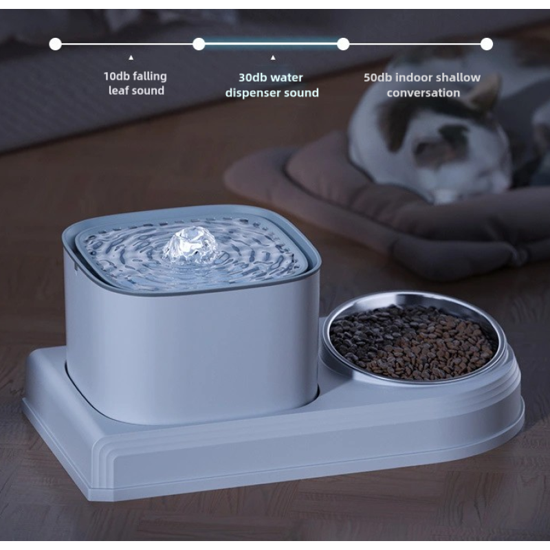 Automatic Pet Water Dispenser Manufacturer - 2-in-1 Charge Filters Stainless Bowl