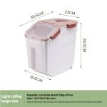 Pet Food Storage Box Factory - 15kg Plastic Dispenser with Wheels Mobile