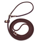 Leather Dog Leash Factory - Personalized Braided Cow Hide Padded Collar