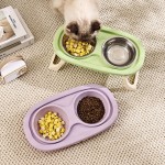 Dog Cat Feeding Plate Manufacturer - Double Foldable Bowl Neck Protection Anti-Knock