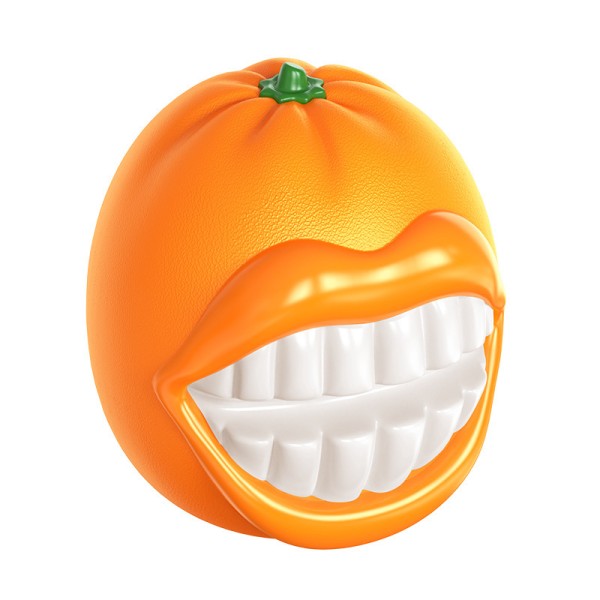 Dog Interactive Toy Supplier - Halloween TPR Ball Squeak Orange Chew Toy