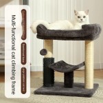 Cat Tower Manufacturer - Dark Gray Plush Wood Scratcher