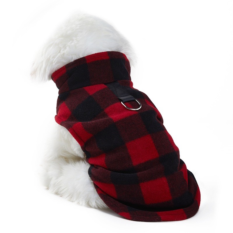 Pet Winter Jacket Supplier - Cold Weather Plaid Fleece Vest