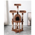 Cat Scratch Tree Factory - Premium Jumbo Gray Castle House