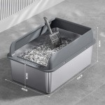 Cat Litter Box Supplier - Tall Open Top High Sides Non-Sticky