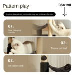 Cat Tower Manufacturer - Dark Gray Plush Wood Scratcher