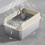 Cat Litter Box Supplier - Tall Open Top High Sides Non-Sticky