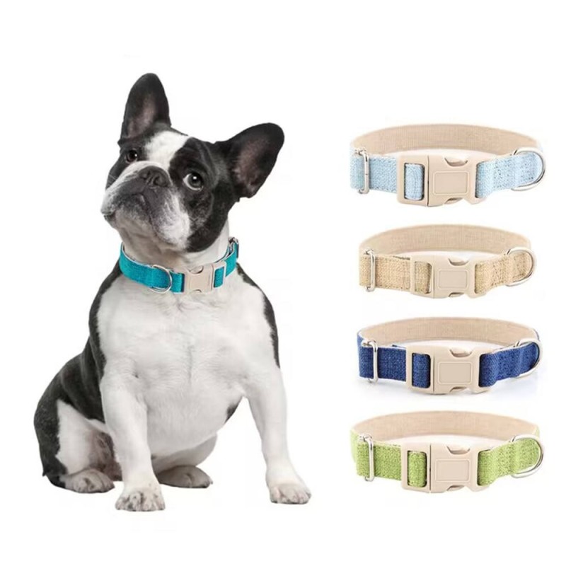 Pet Collar Supplier - Eco-Friendly Adjustable Hemp Metal