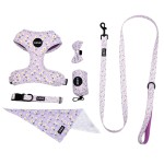 Dog Harness Set Factory - 6 in 1 Reversible Oxford Bow Tie