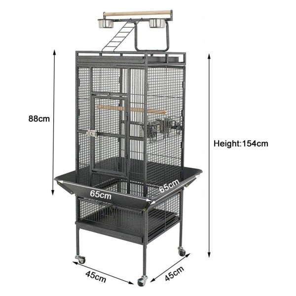 Parrot Cage Supplier - 61-inch 2 In1 Large Playtop Rolling
