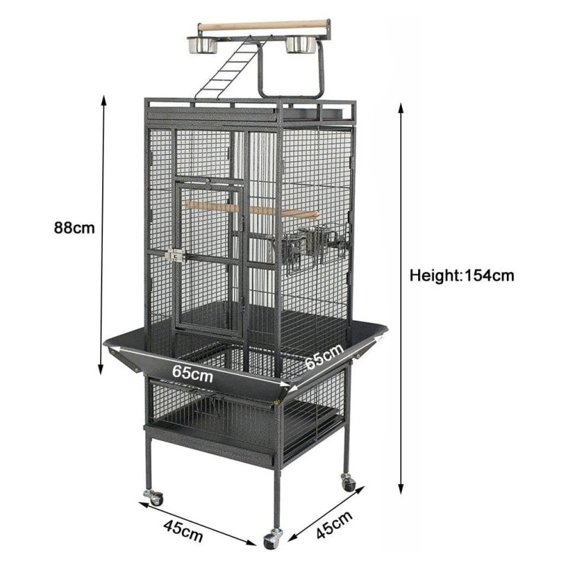 Parrot Cage Supplier - 61-inch 2 In1 Large Playtop Rolling