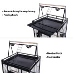 Pet Bird Cage Factory - Wholesale 68 Inch Modern Black Wheels