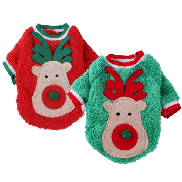Pet Christmas Clothes Factory - Fleece Coral Two-Legged Costume