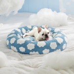 Pet Bed Manufacturer - Donut Calming Jacquard Plush