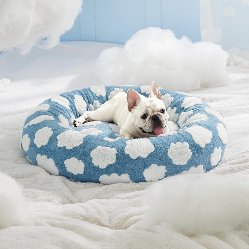 Pet Bed Manufacturer - Donut Calming Jacquard Plush