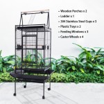 Pet Bird Cage Factory - Wholesale 68 Inch Modern Black Wheels