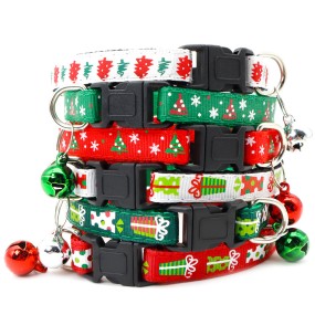 Pet Collar Manufacturer - Christmas Adjustable Square Buckle