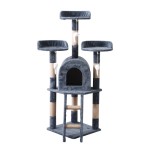 Cat Scratch Tree Factory - Premium Jumbo Gray Castle House