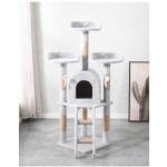 Cat Scratch Tree Factory - Premium Jumbo Gray Castle House