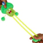 黄色小鸡玩具源头工厂-毛绒弹性绳带球互动