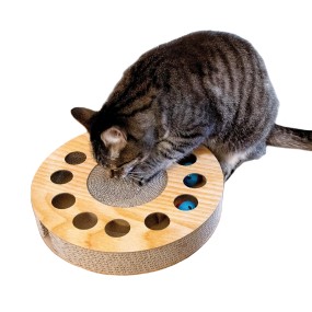 瓦楞纸猫屋供应商-巴士形状床抓板磨爪休息