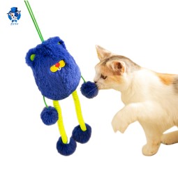 西兰花猫玩具生产厂家-毛绒弹性绳猫薄荷玩具