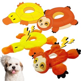 Octopus Dog Toy Manufacturer - Plush Squeaky Crinkle Squid with Rope